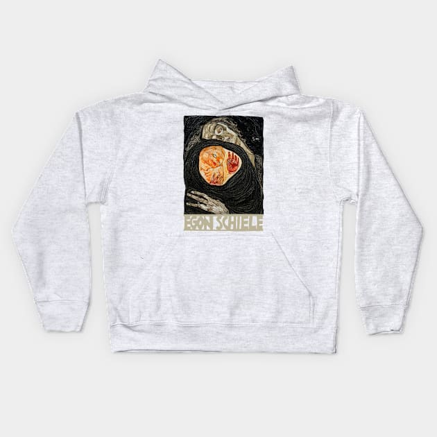 Egon Schiele - Dead Mother Kids Hoodie by ArtOfSilentium